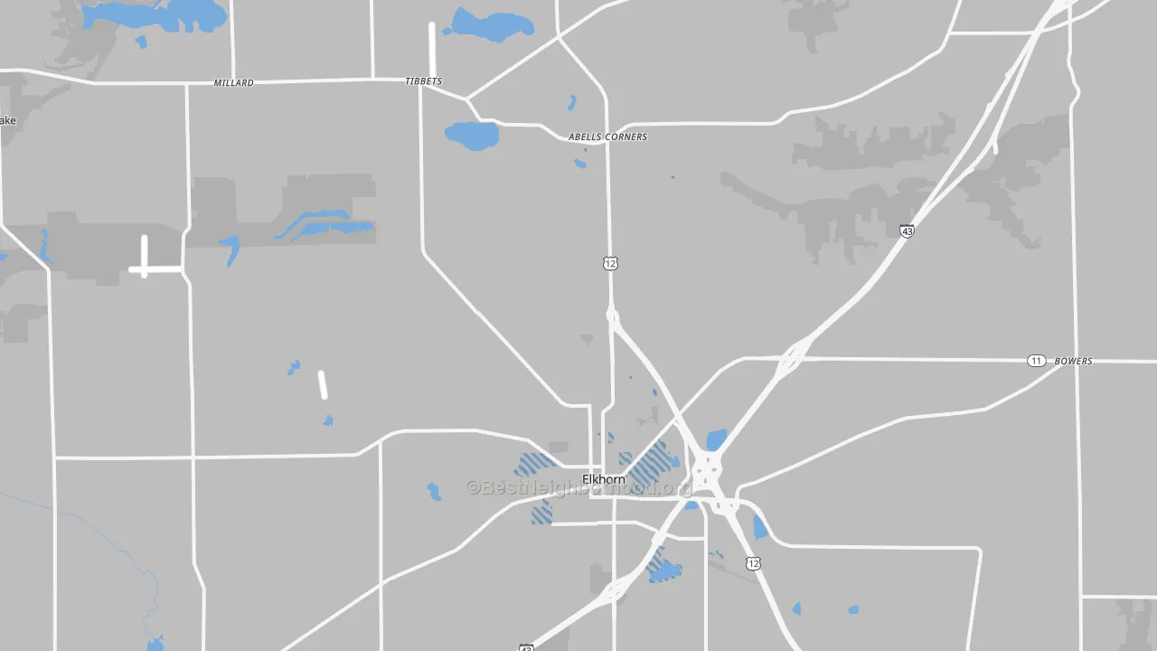 Transit Grade map of Elkhorn, WI