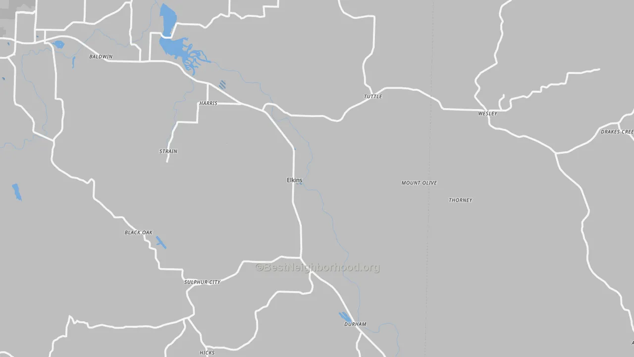 Transit Grade map of Elkins, AR