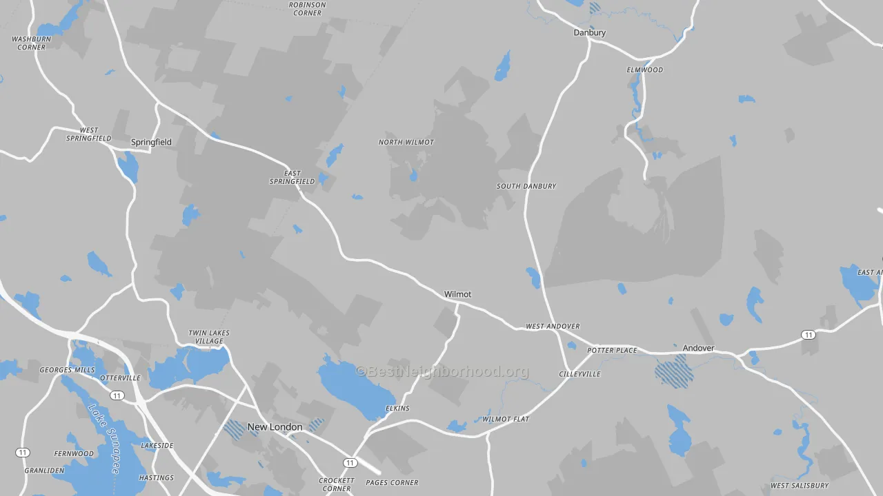 Transit Grade map of Elkins, NH