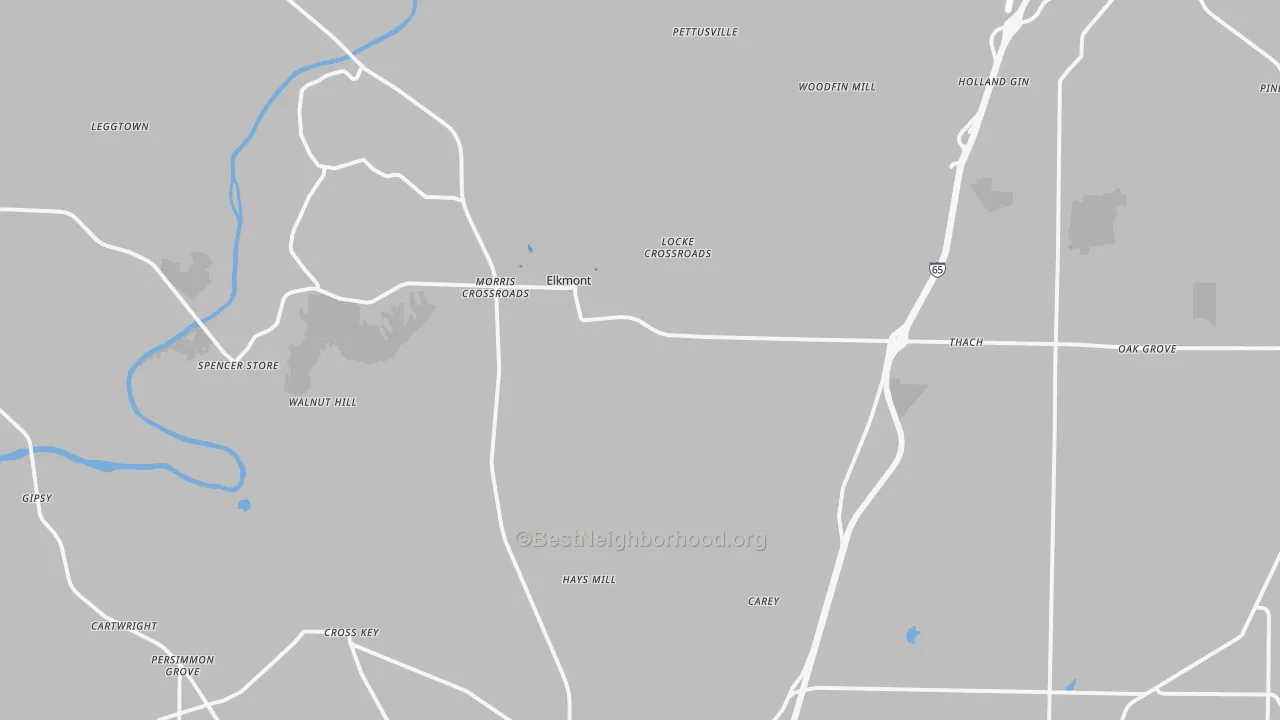 Transit Grade map of Elkmont, AL