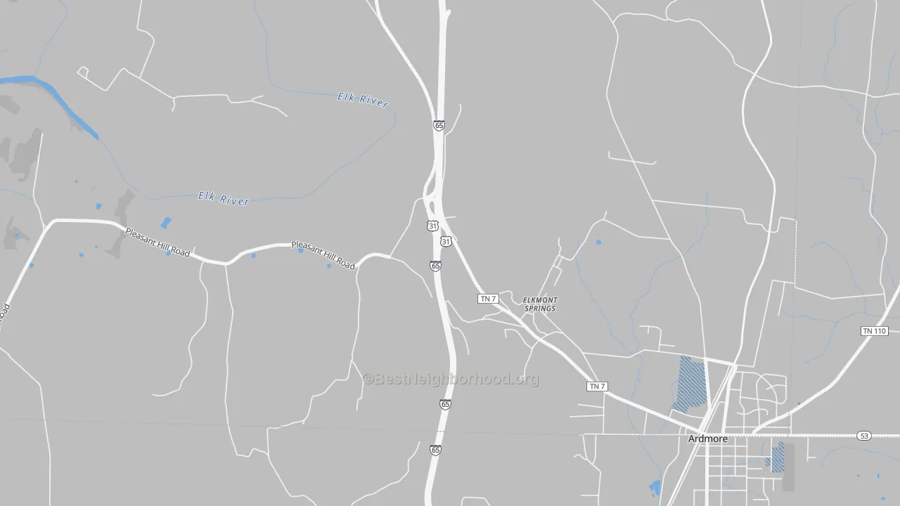 Transit Grade map of Elkmont Springs, TN