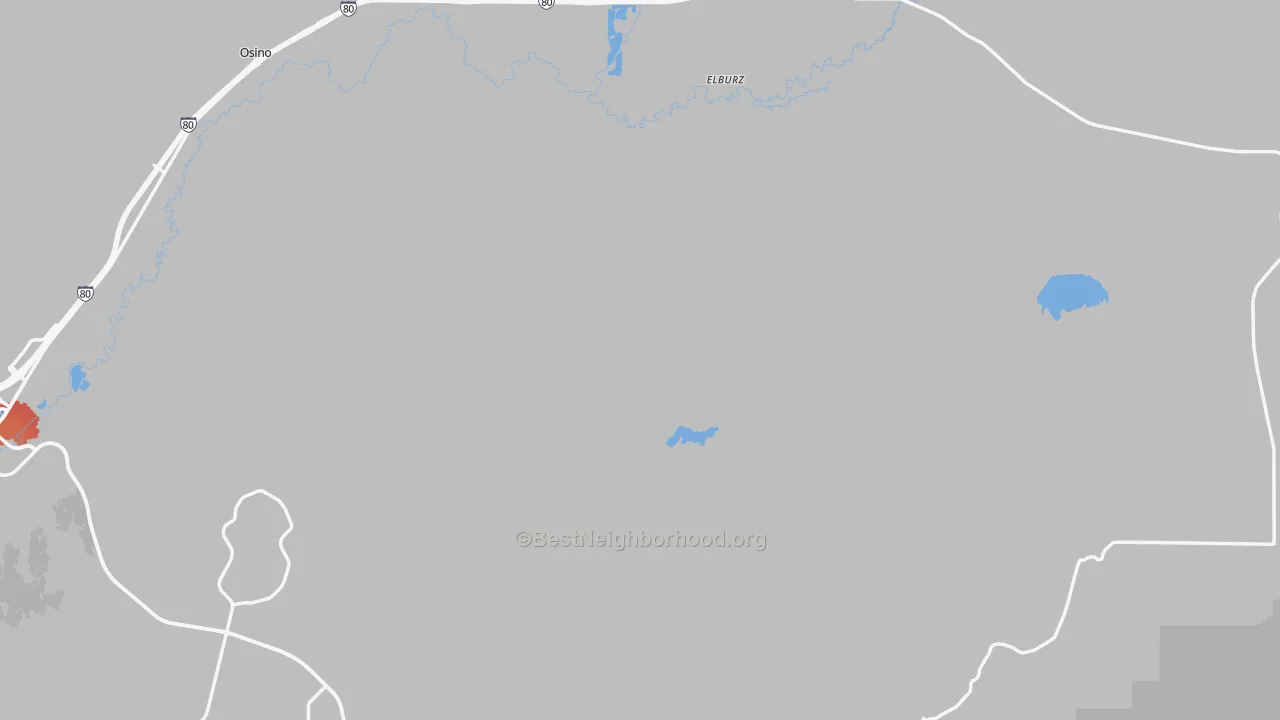 Transit Grade map of Elko County, NV