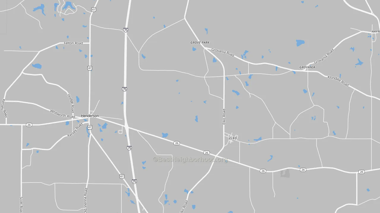 Transit Grade map of Elko, GA