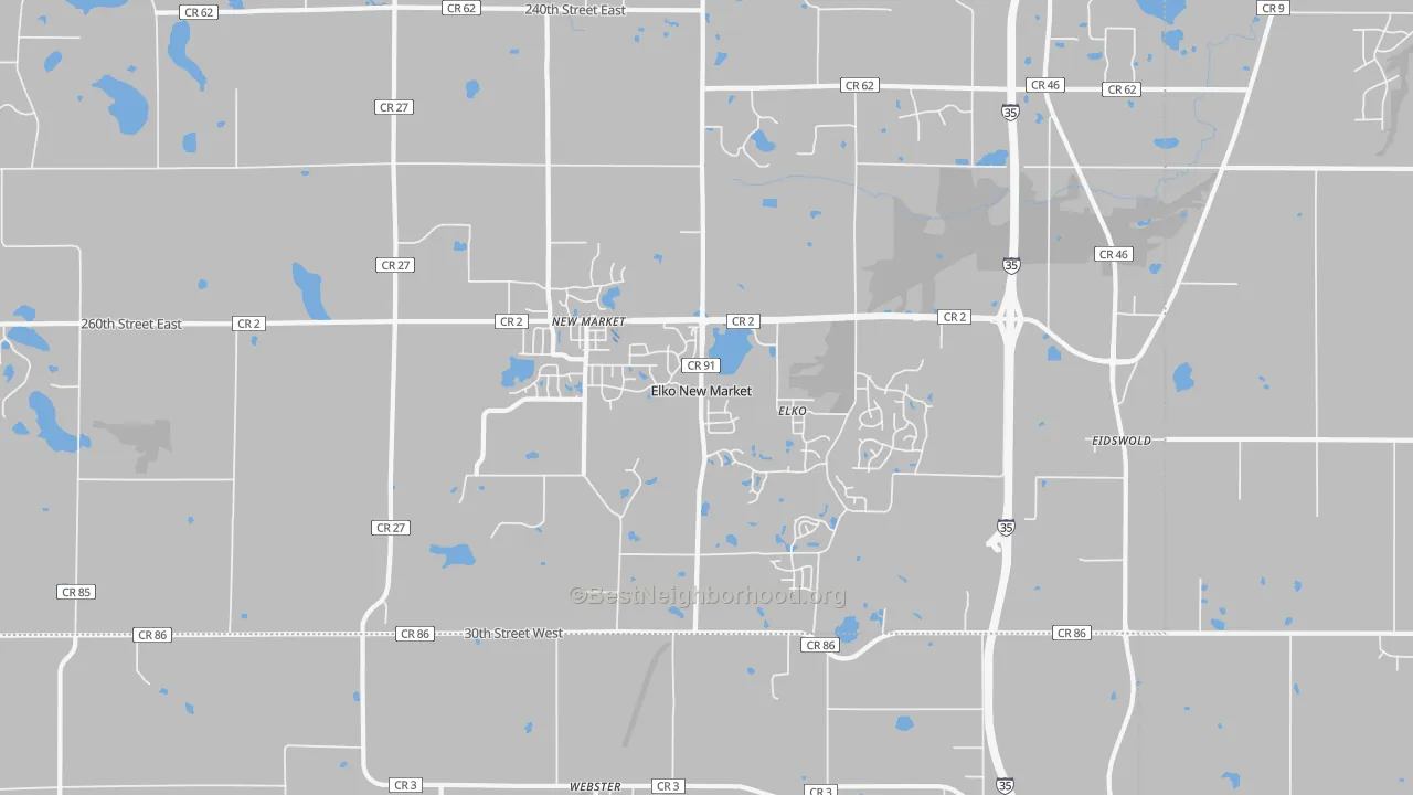 Transit Grade map of Elko New Market, MN