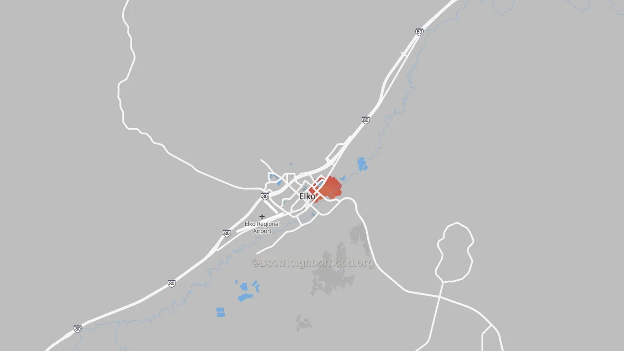 Transit Grade map of Elko, NV