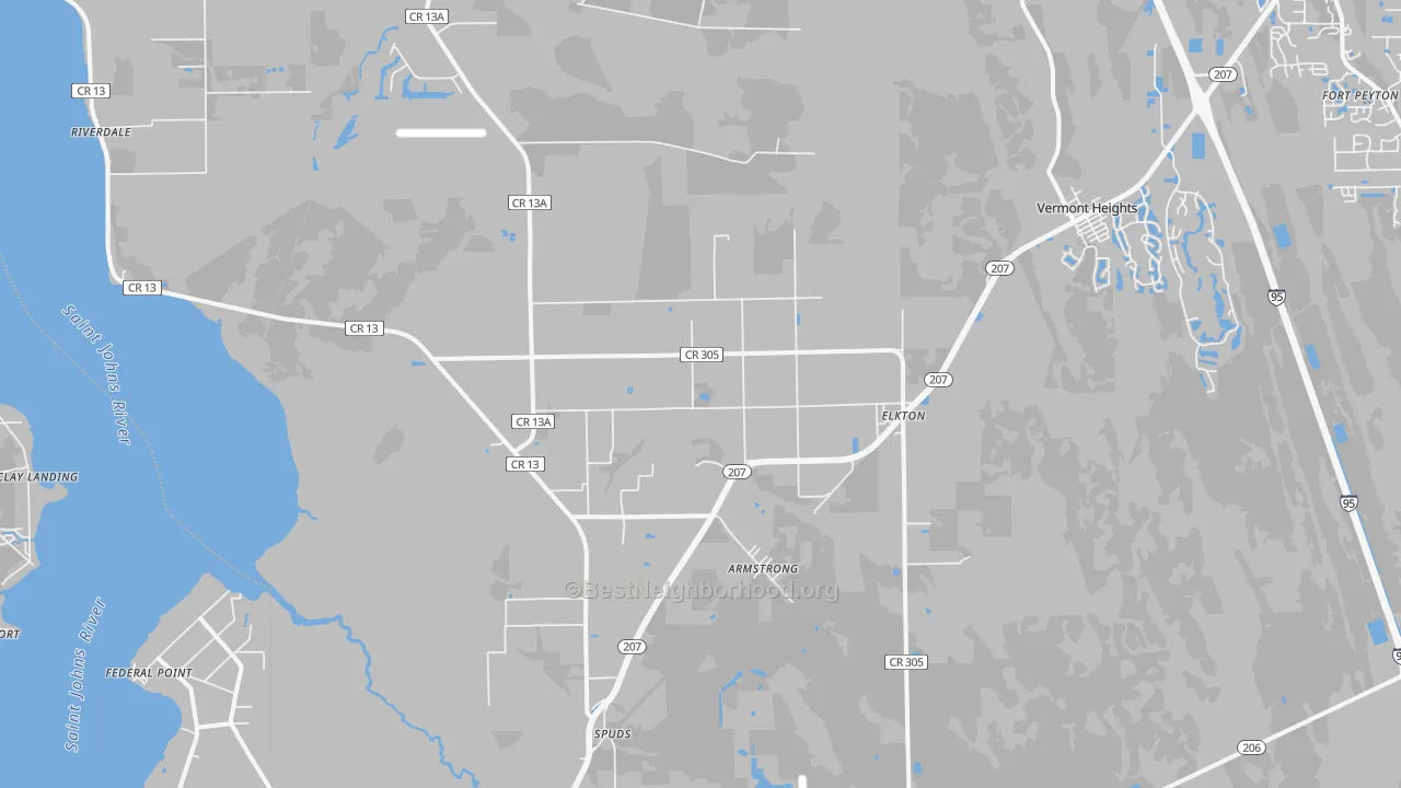 Transit Grade map of Elkton, FL