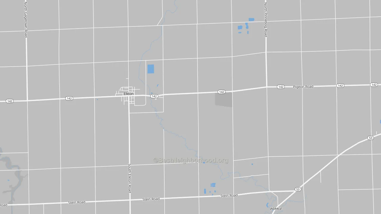 Transit Grade map of Elkton, MI