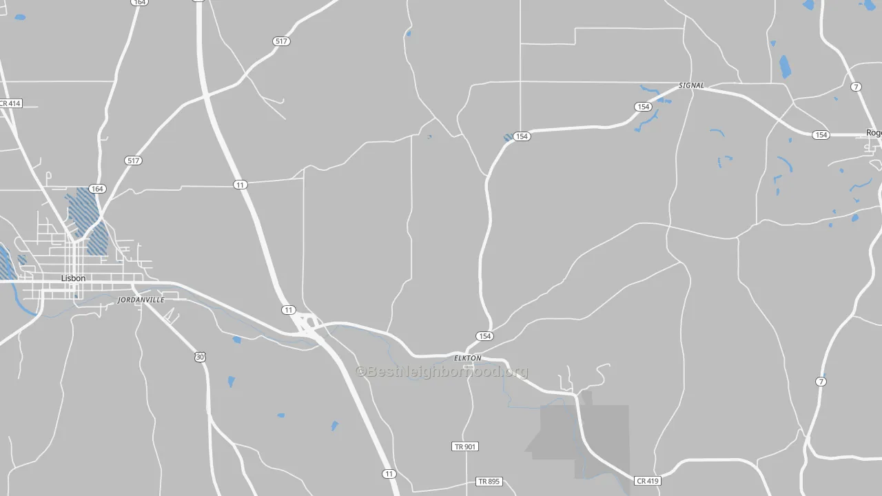 Transit Grade map of Elkton, OH