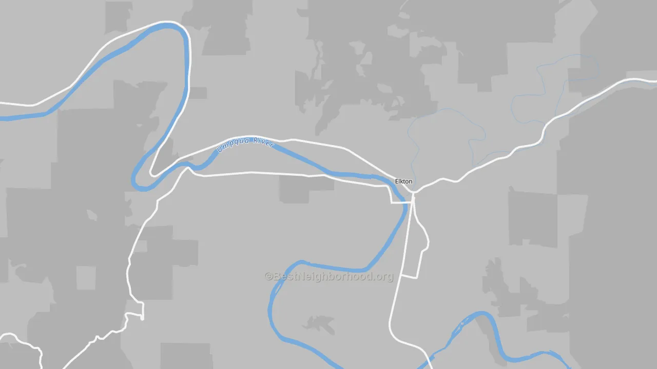 Transit Grade map of Elkton, OR