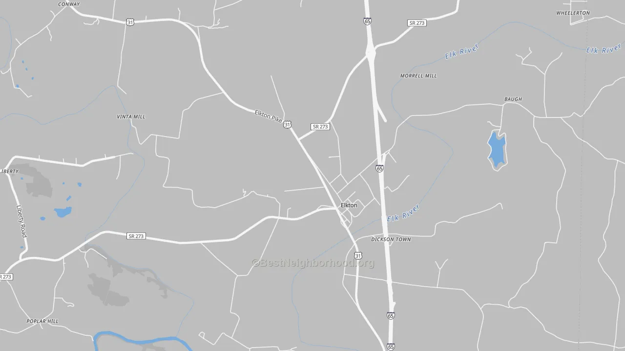 Transit Grade map of Elkton, TN