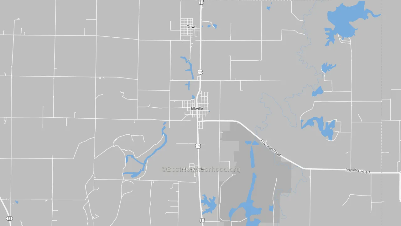 Transit Grade map of Elkville, IL