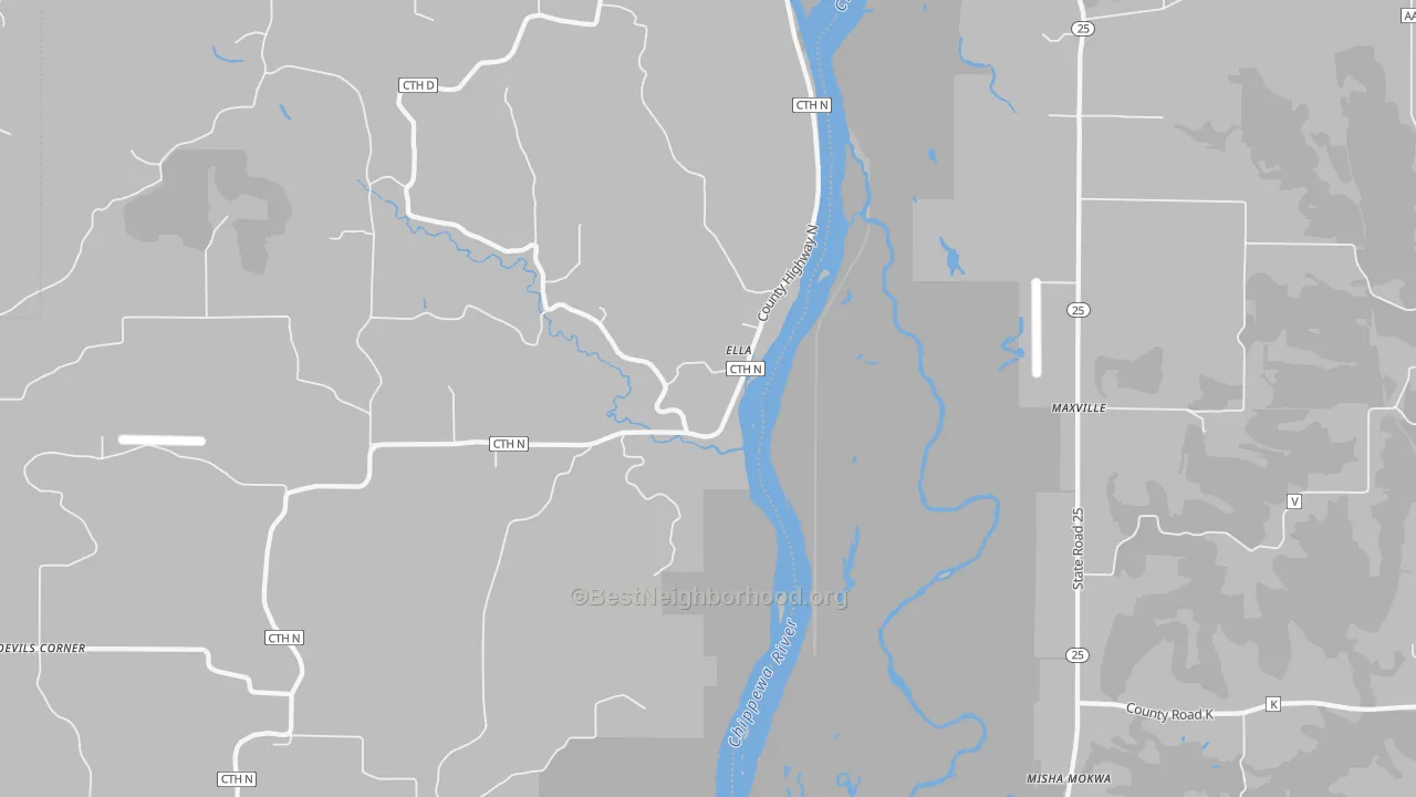 Transit Grade map of Ella, WI