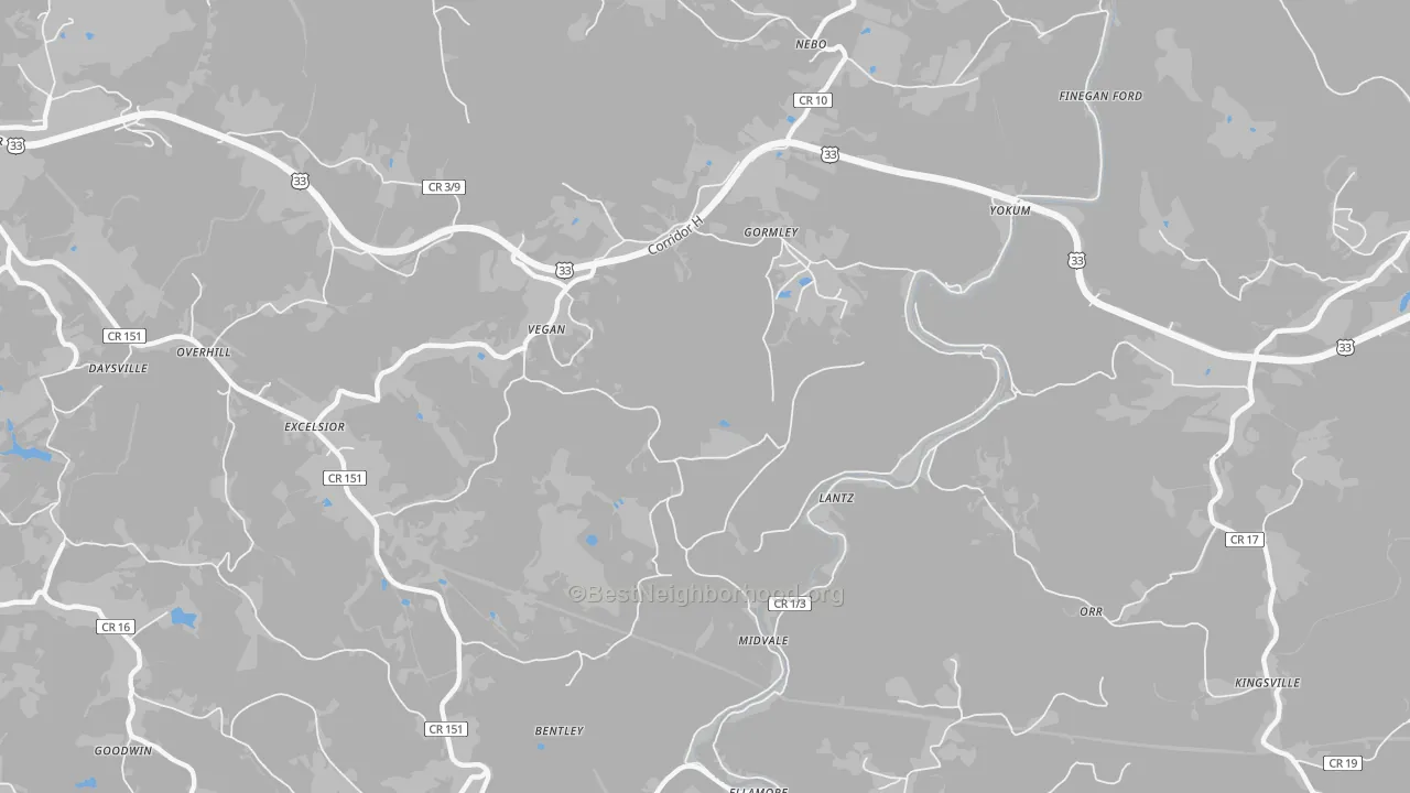 Transit Grade map of Ellamore, WV