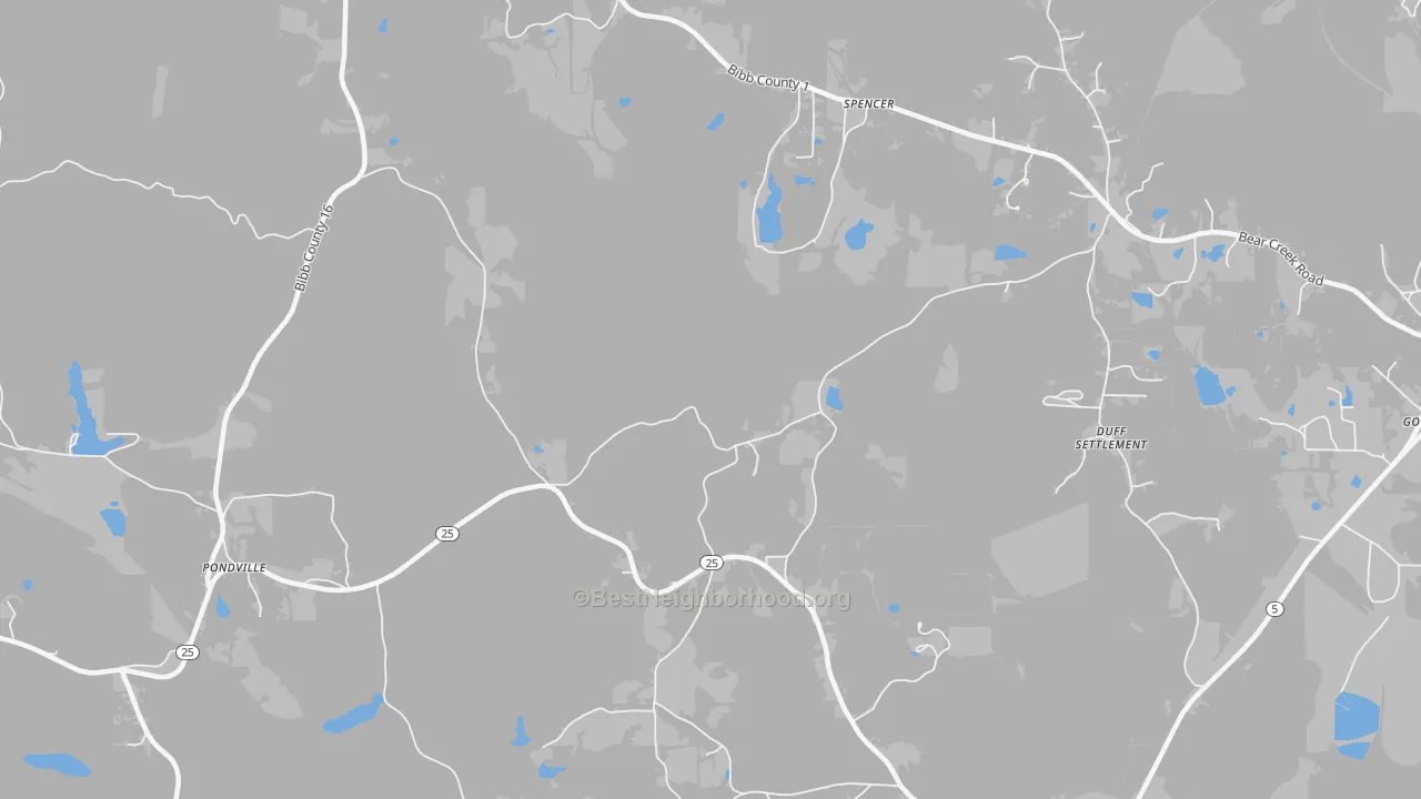 Transit Grade map of Ellards, AL
