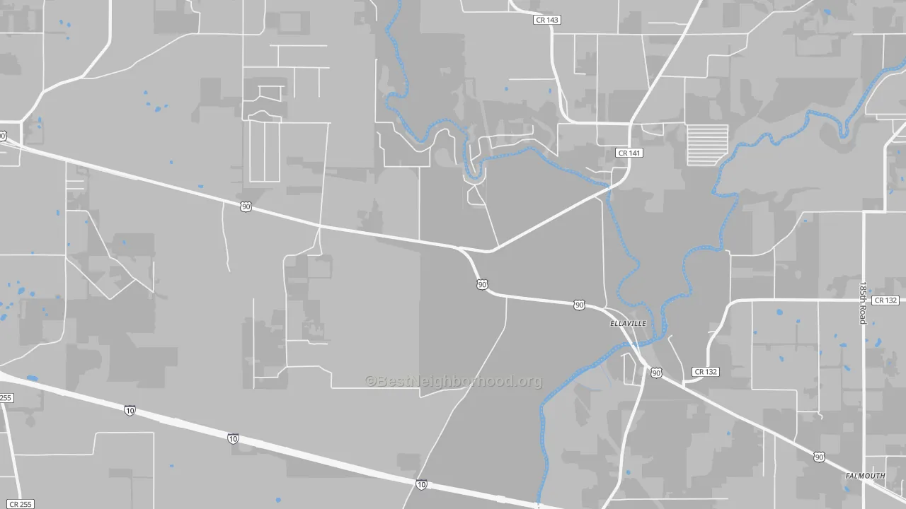 Transit Grade map of Ellaville, FL