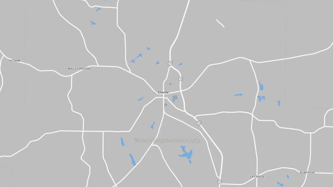 Transit Grade map of Ellaville, GA