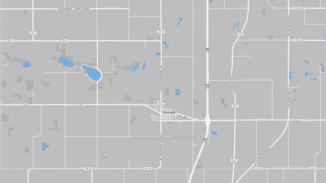 Transit Grade map of Ellendale, MN