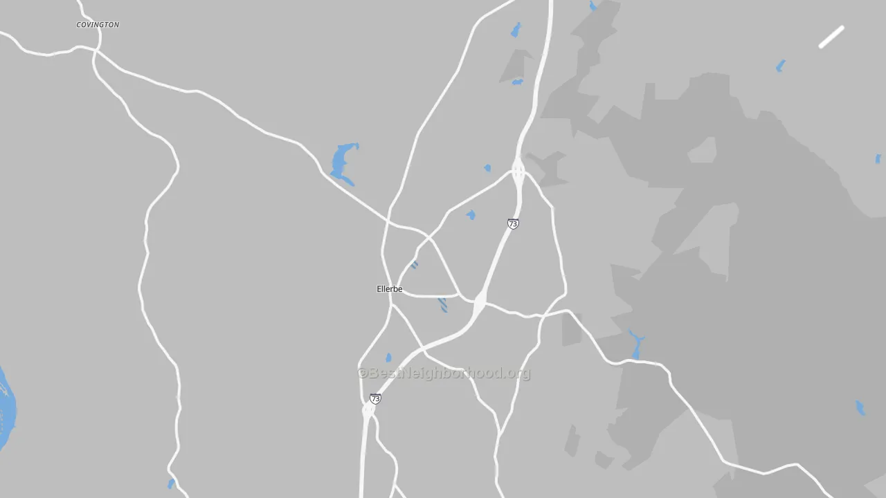 Transit Grade map of Ellerbe, NC