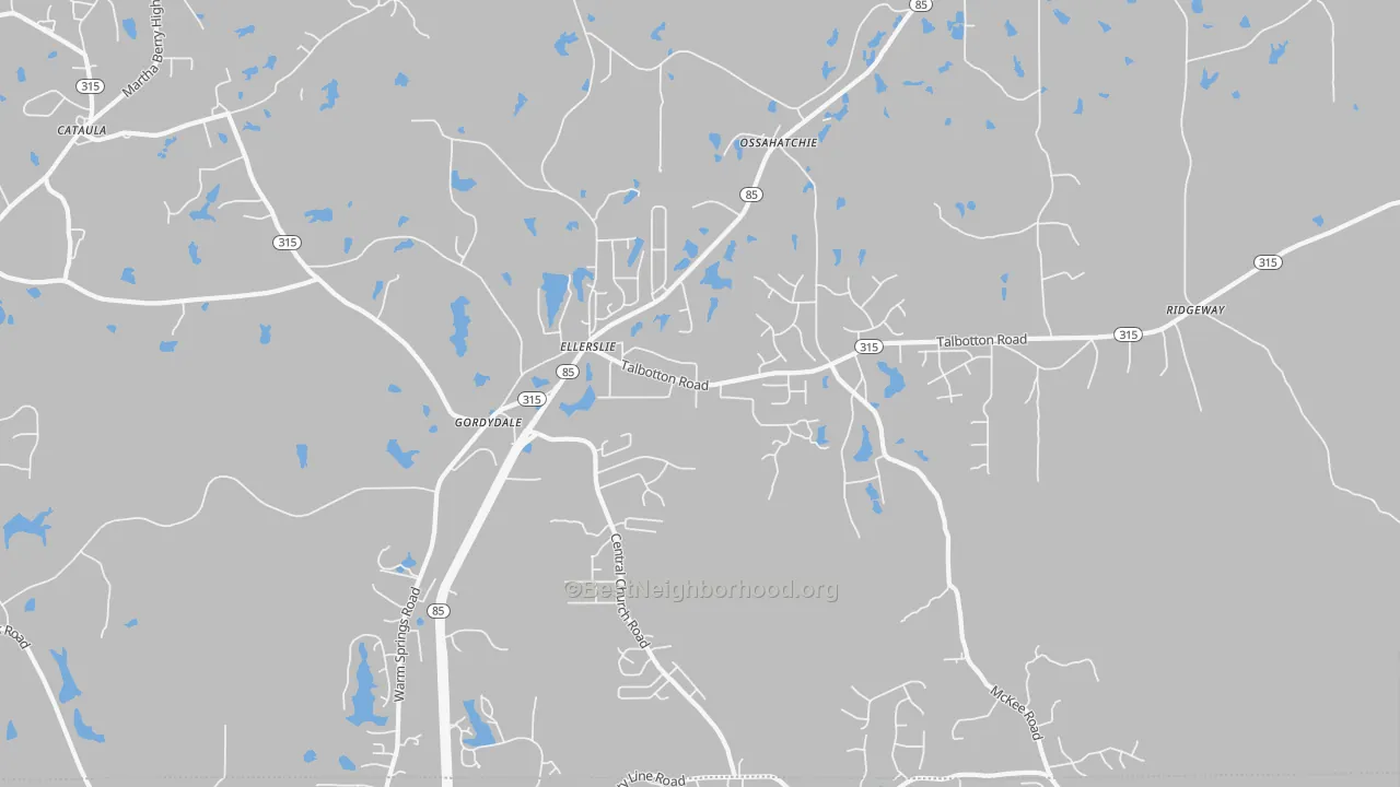 Transit Grade map of Ellerslie, GA