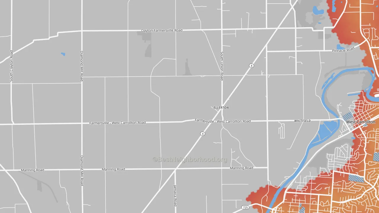 Transit Grade map of Ellerton, OH