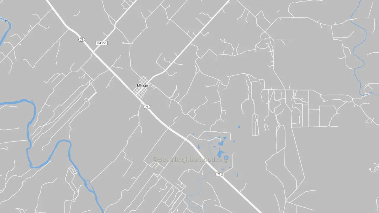 Transit Grade map of Ellinger, TX