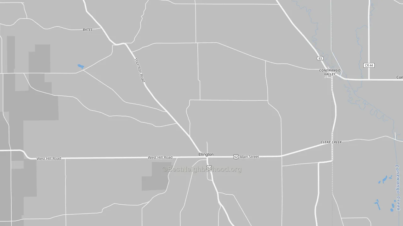 Transit Grade map of Ellington, NY