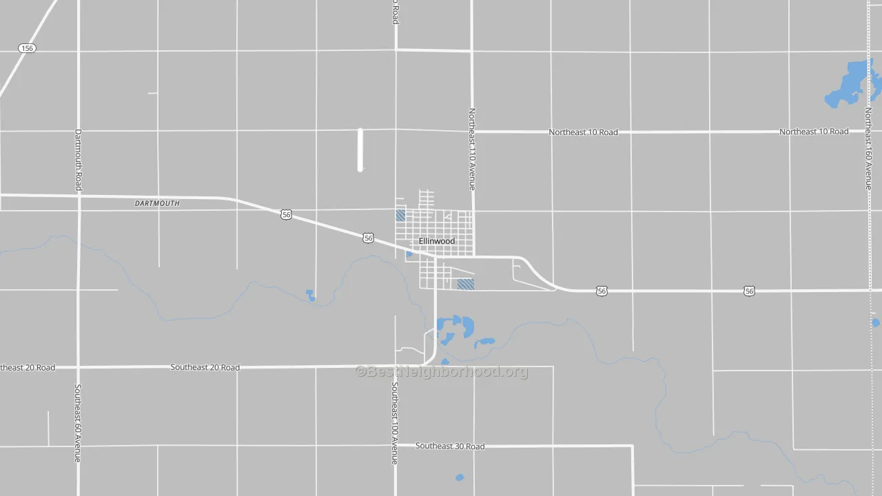 Transit Grade map of Ellinwood, KS