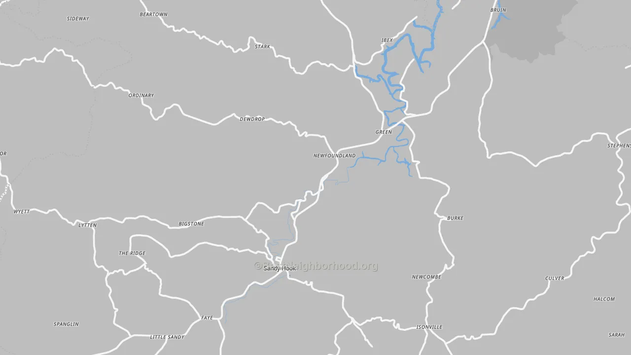 Transit Grade map of Elliott County, KY