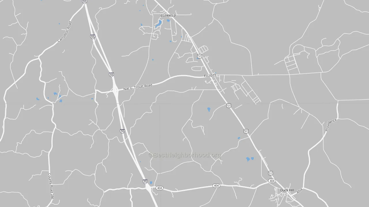 Transit Grade map of Elliott, MS