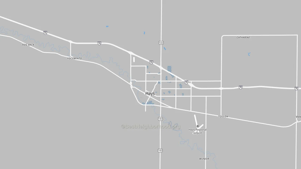 Transit Grade map of Ellis County, KS