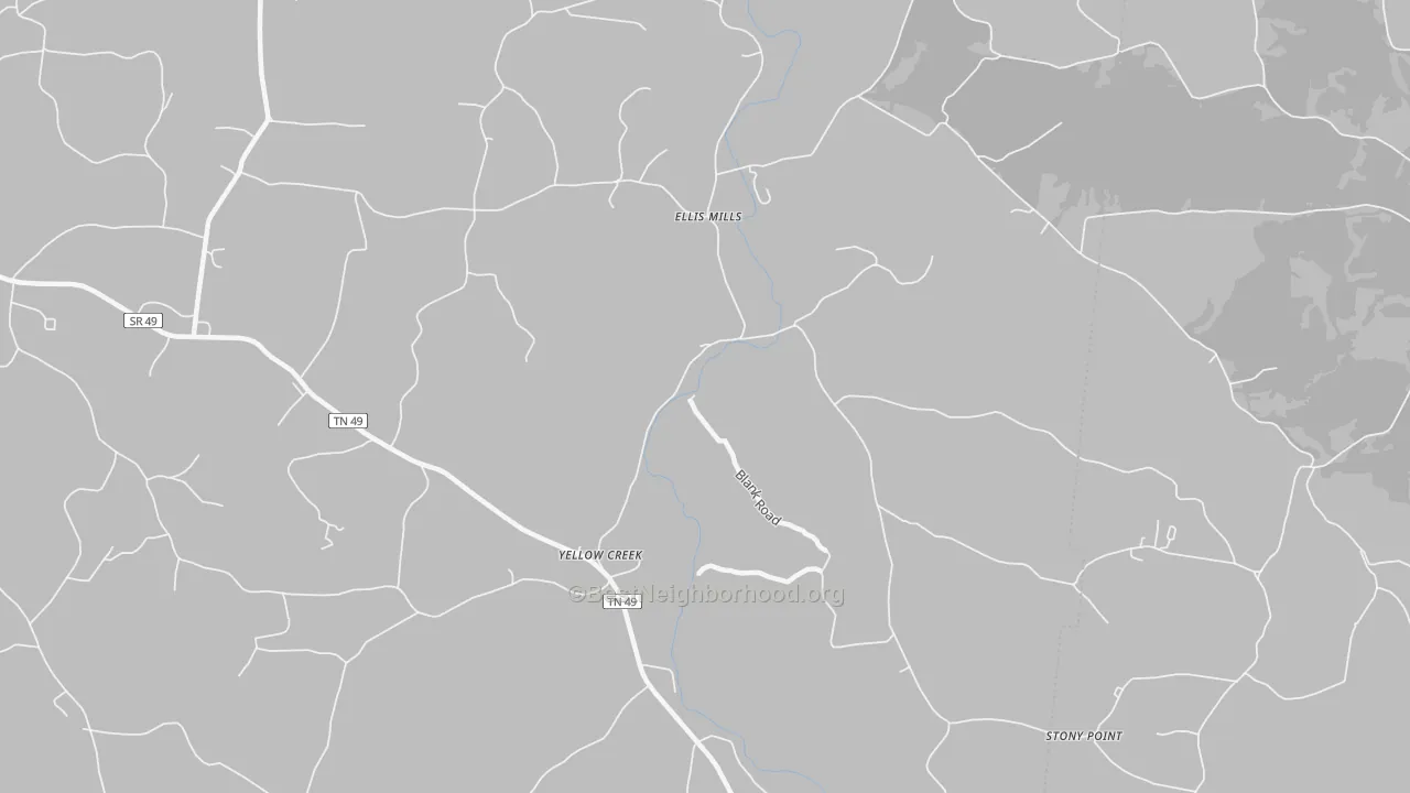 Transit Grade map of Ellis Mills, TN