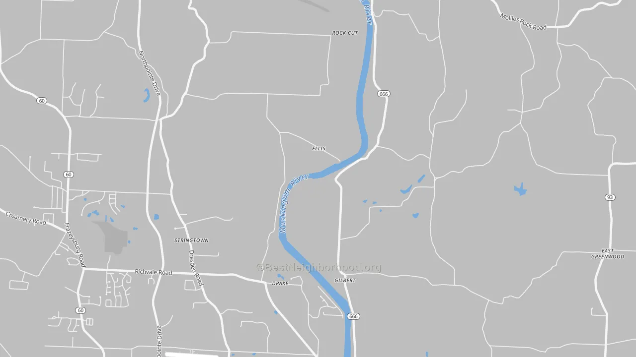 Transit Grade map of Ellis, OH