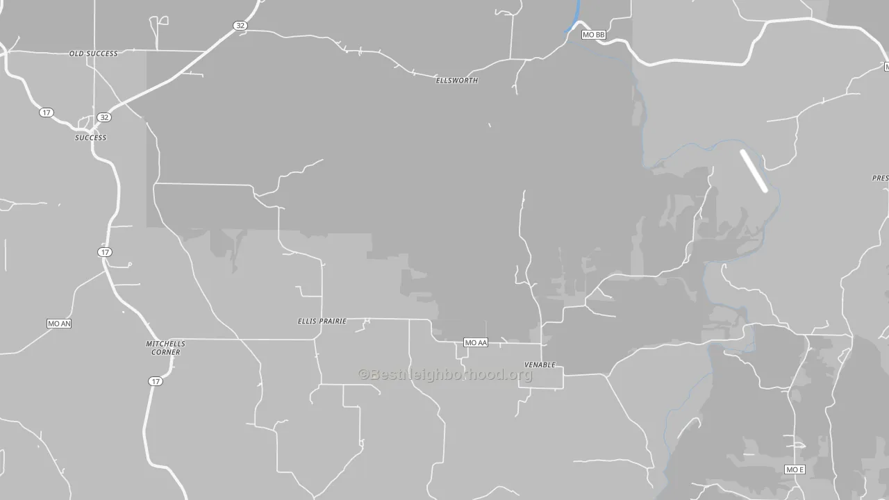 Transit Grade map of Ellis Prairie, MO