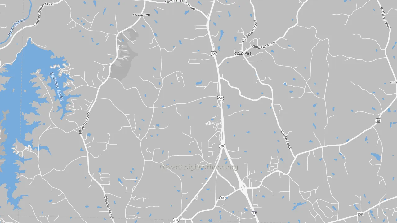 Transit Grade map of Ellisboro, NC