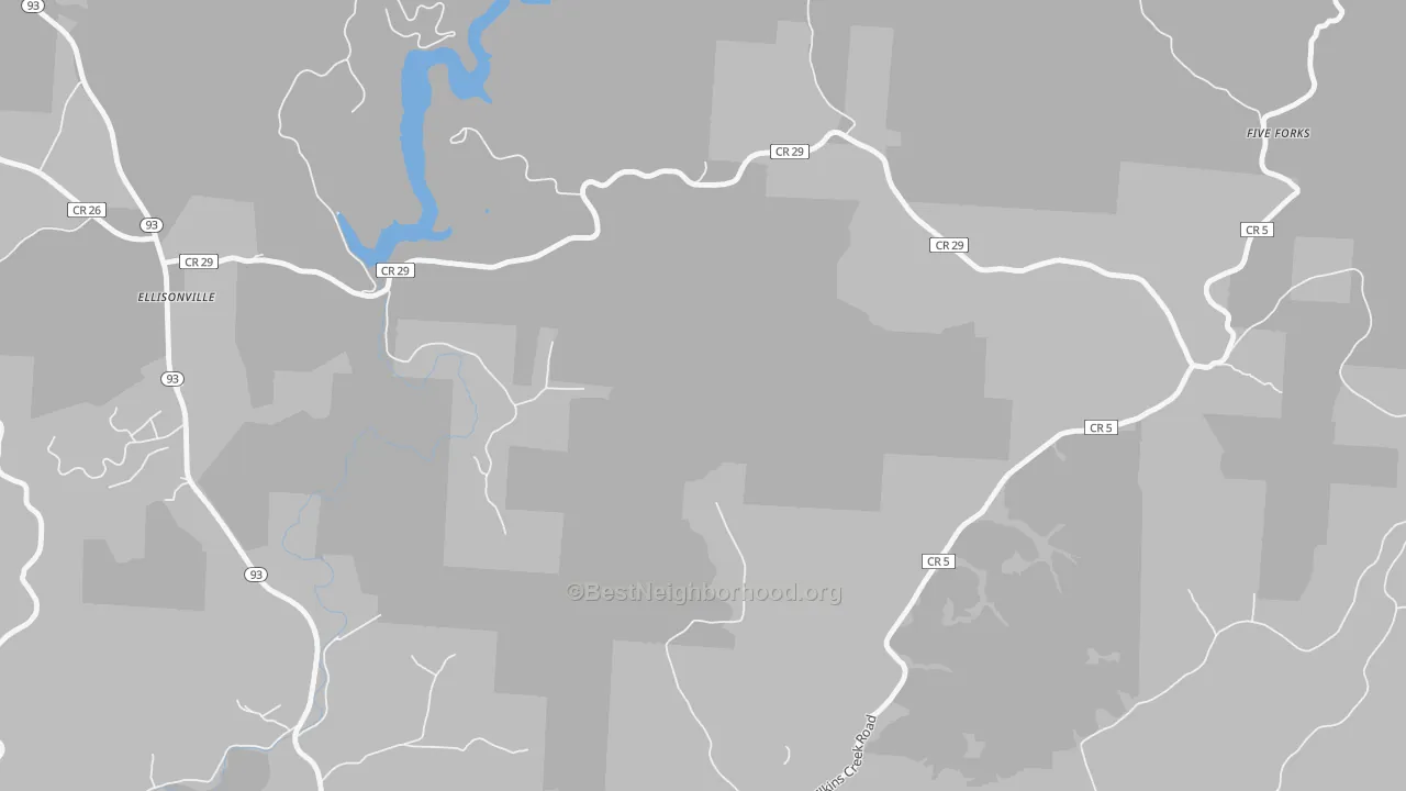 Transit Grade map of Ellisonville, OH