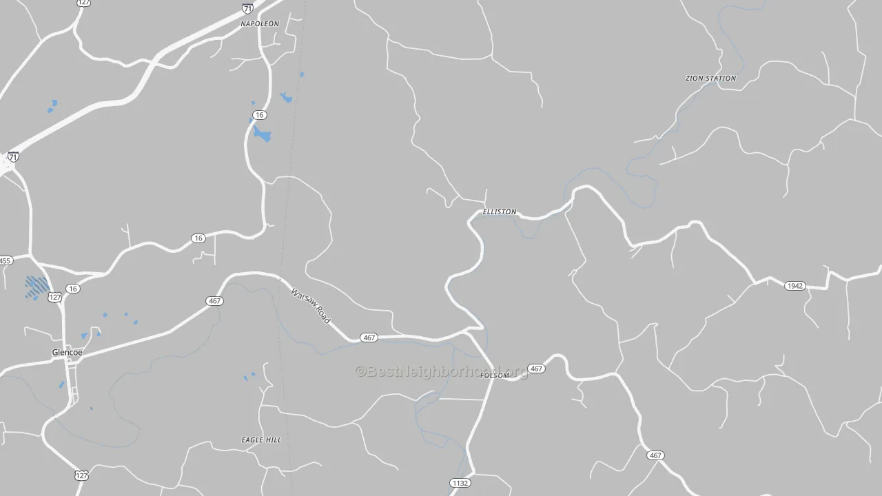Transit Grade map of Elliston, KY