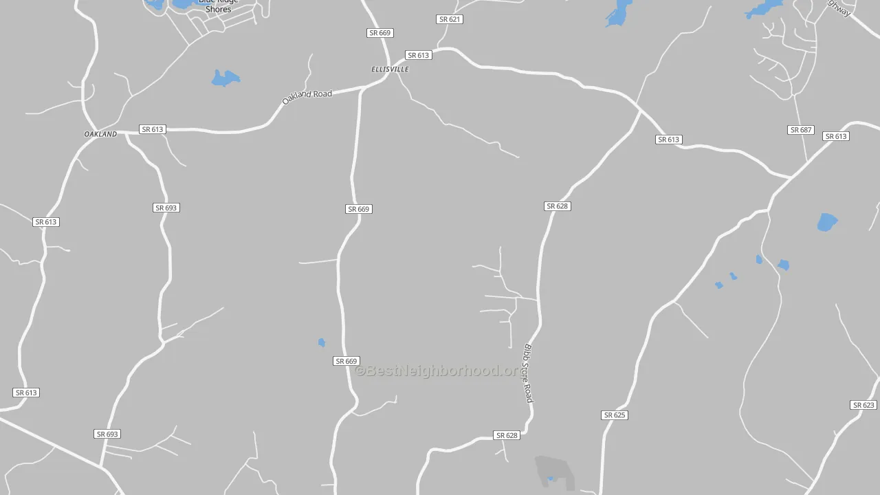 Transit Grade map of Ellisville, VA