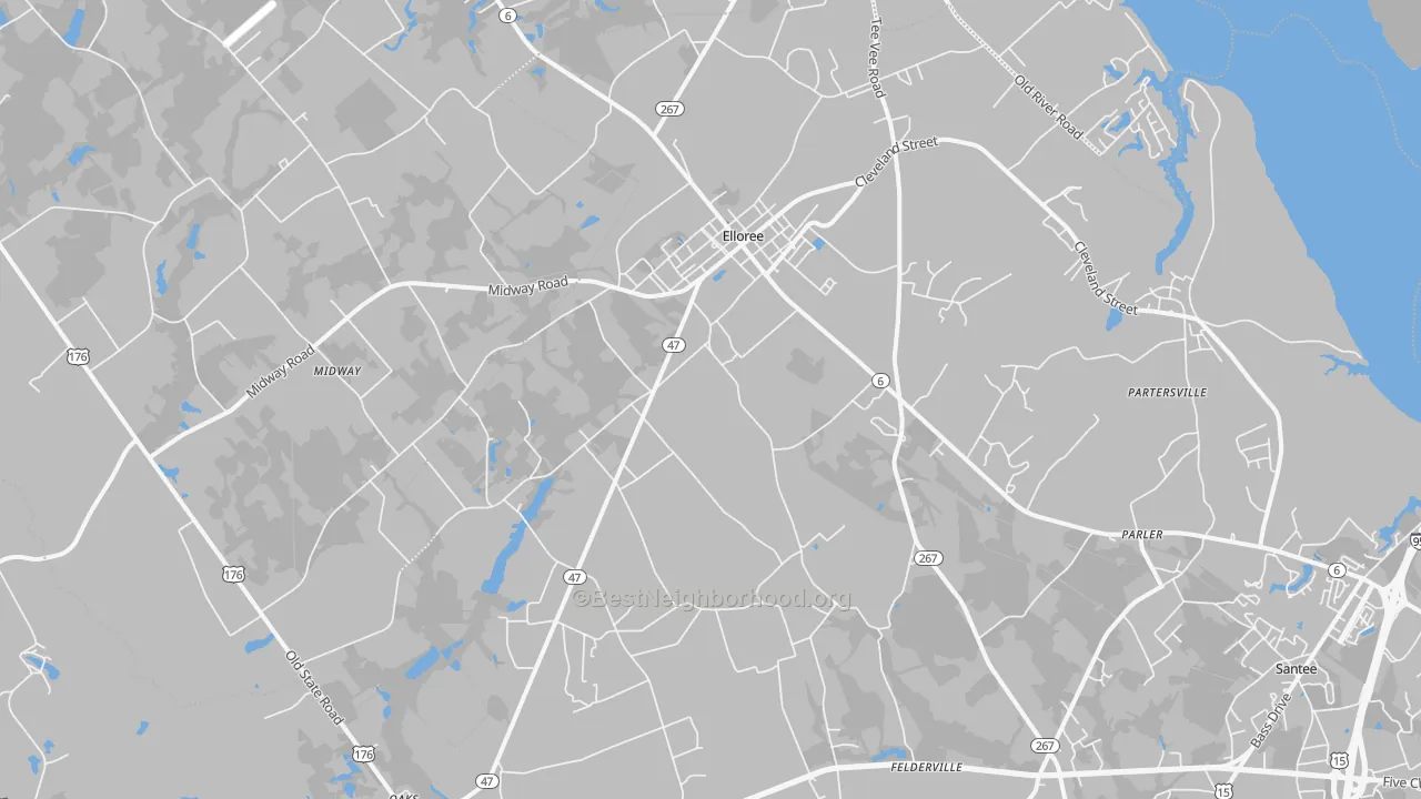 Transit Grade map of Elloree, SC