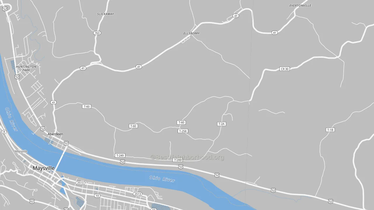 Transit Grade map of Ellsberry, OH