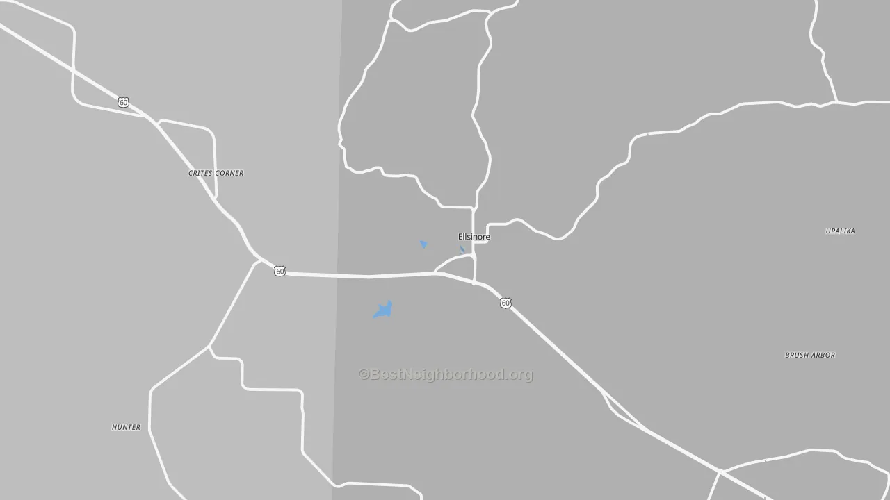 Transit Grade map of Ellsinore, MO