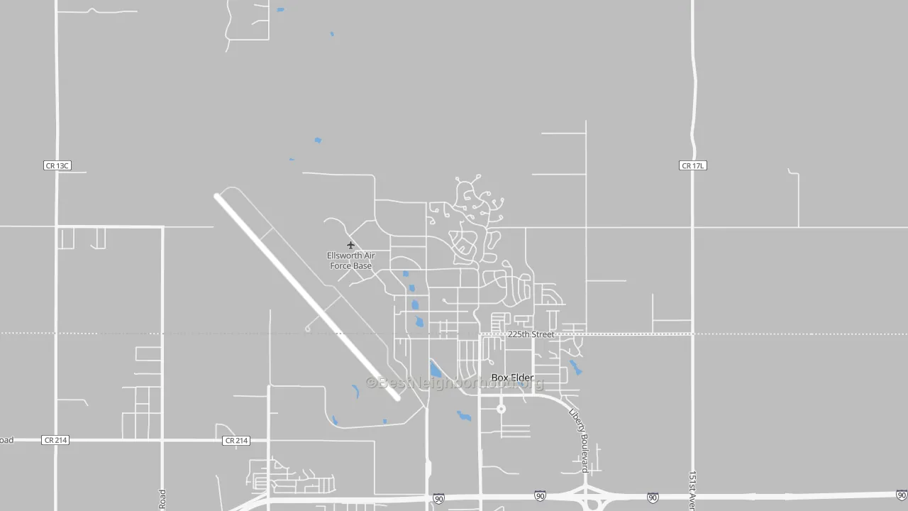 Transit Grade map of Ellsworth Afb, SD
