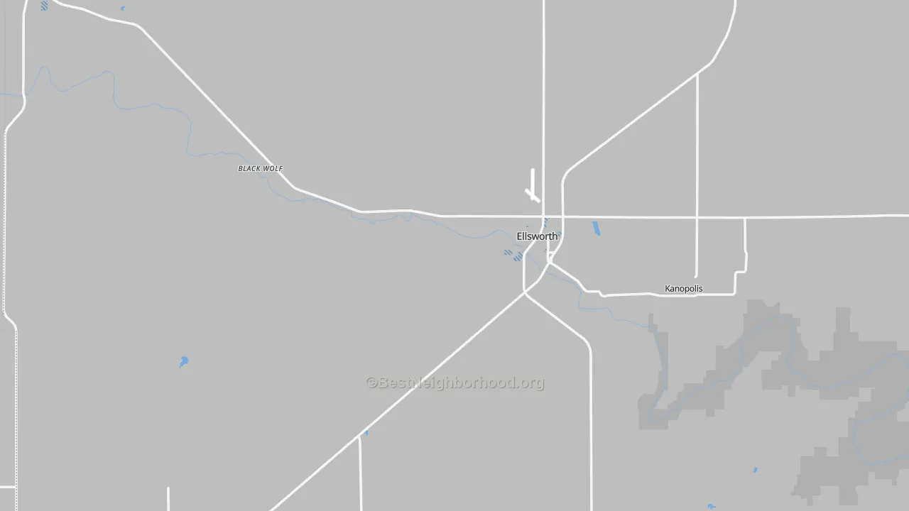 Transit Grade map of Ellsworth County, KS