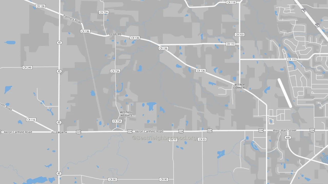 Transit Grade map of Ellsworth, OH