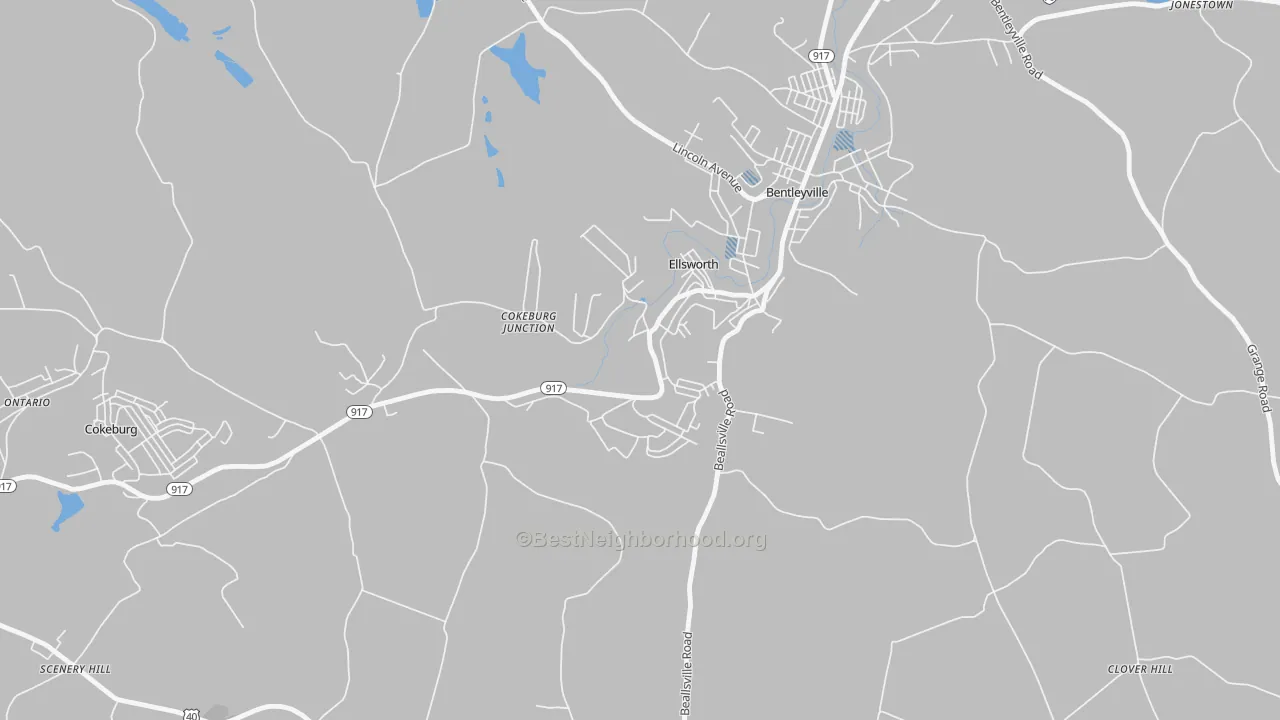 Transit Grade map of Ellsworth, PA