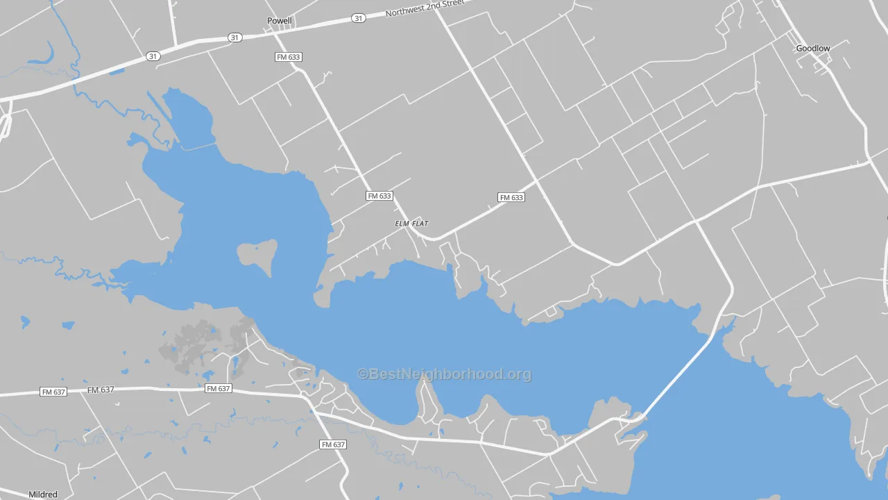 Transit Grade map of Elm Flat, TX