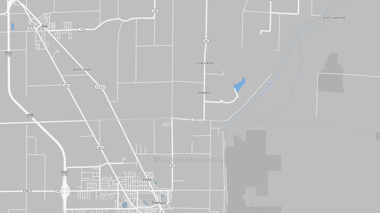 Transit Grade map of Elm Grove, AR