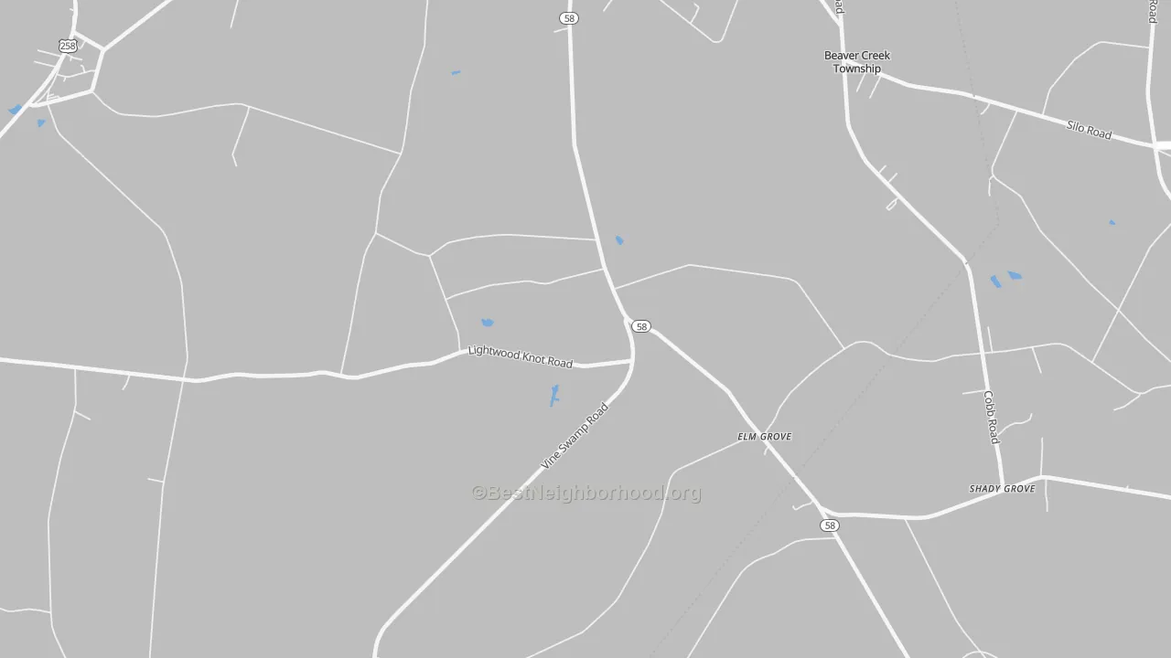 Transit Grade map of Elm Grove, NC
