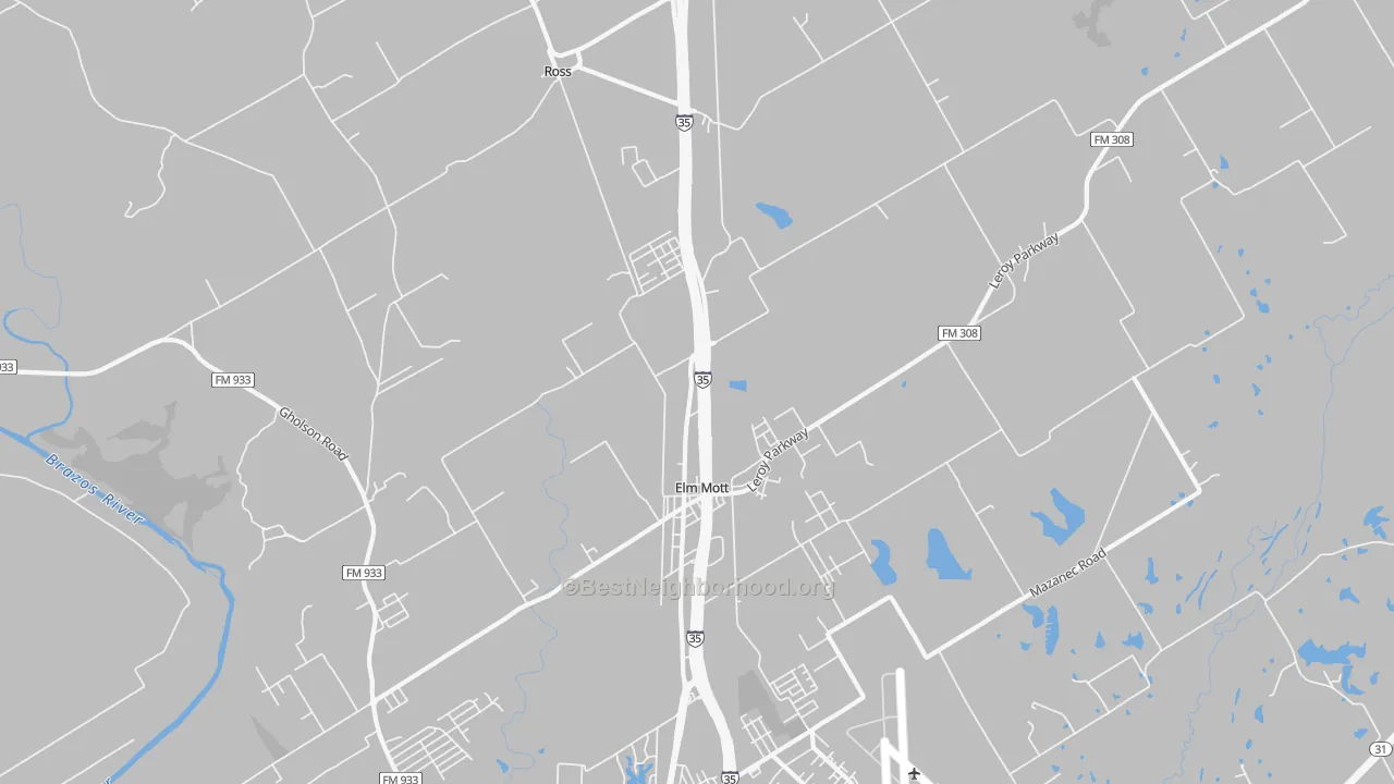 Transit Grade map of Elm Mott, TX