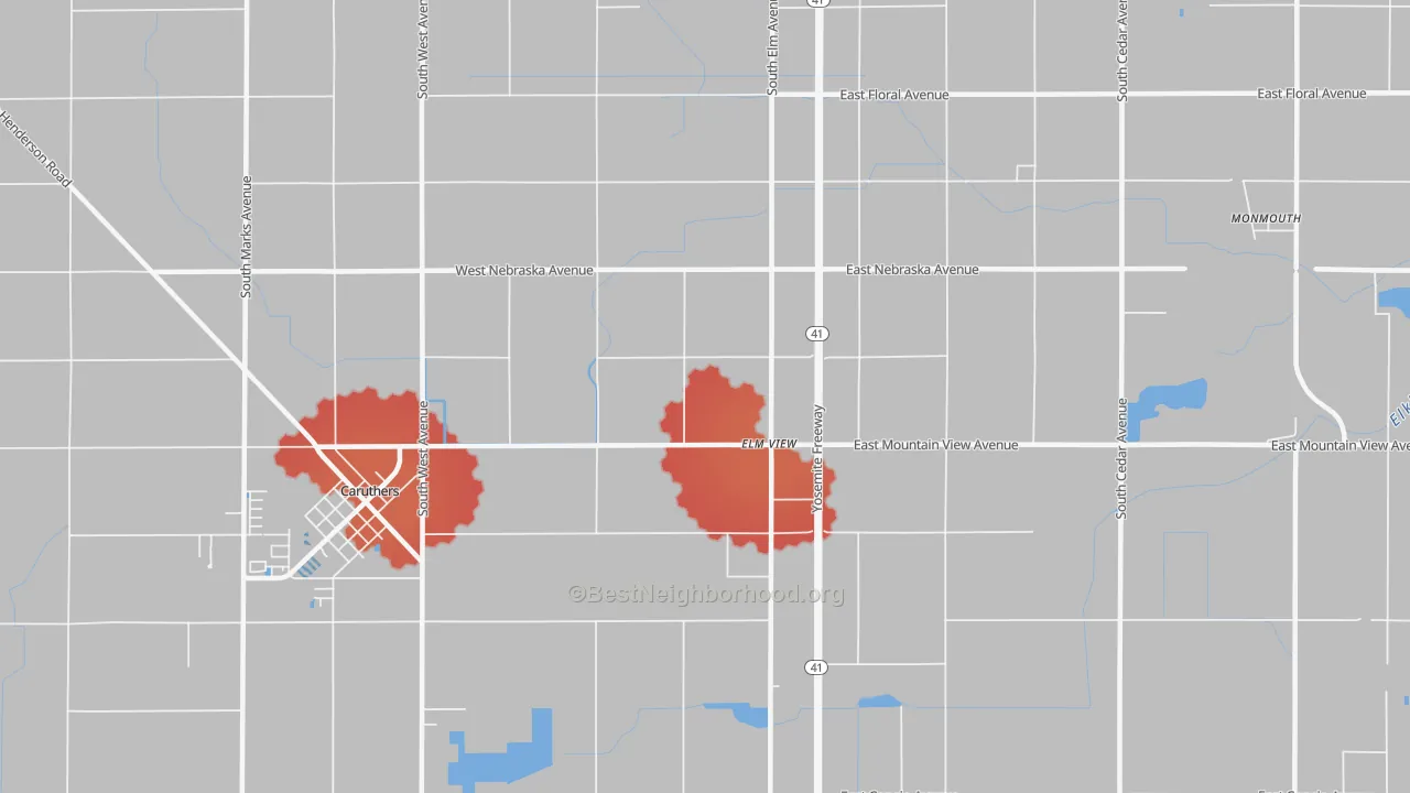 Transit Grade map of Elm View, CA
