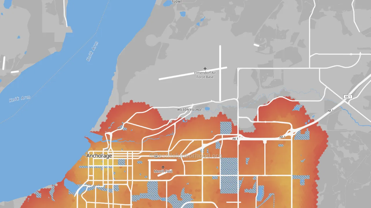 Transit Grade map of Elmendorf Afb, AK